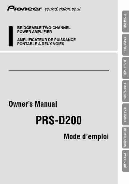 Pioneer Stereo Amplifier PRS-D200-page_pdf